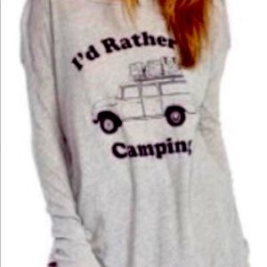 Wildfox ID Rather Be Camping Long Sleeve